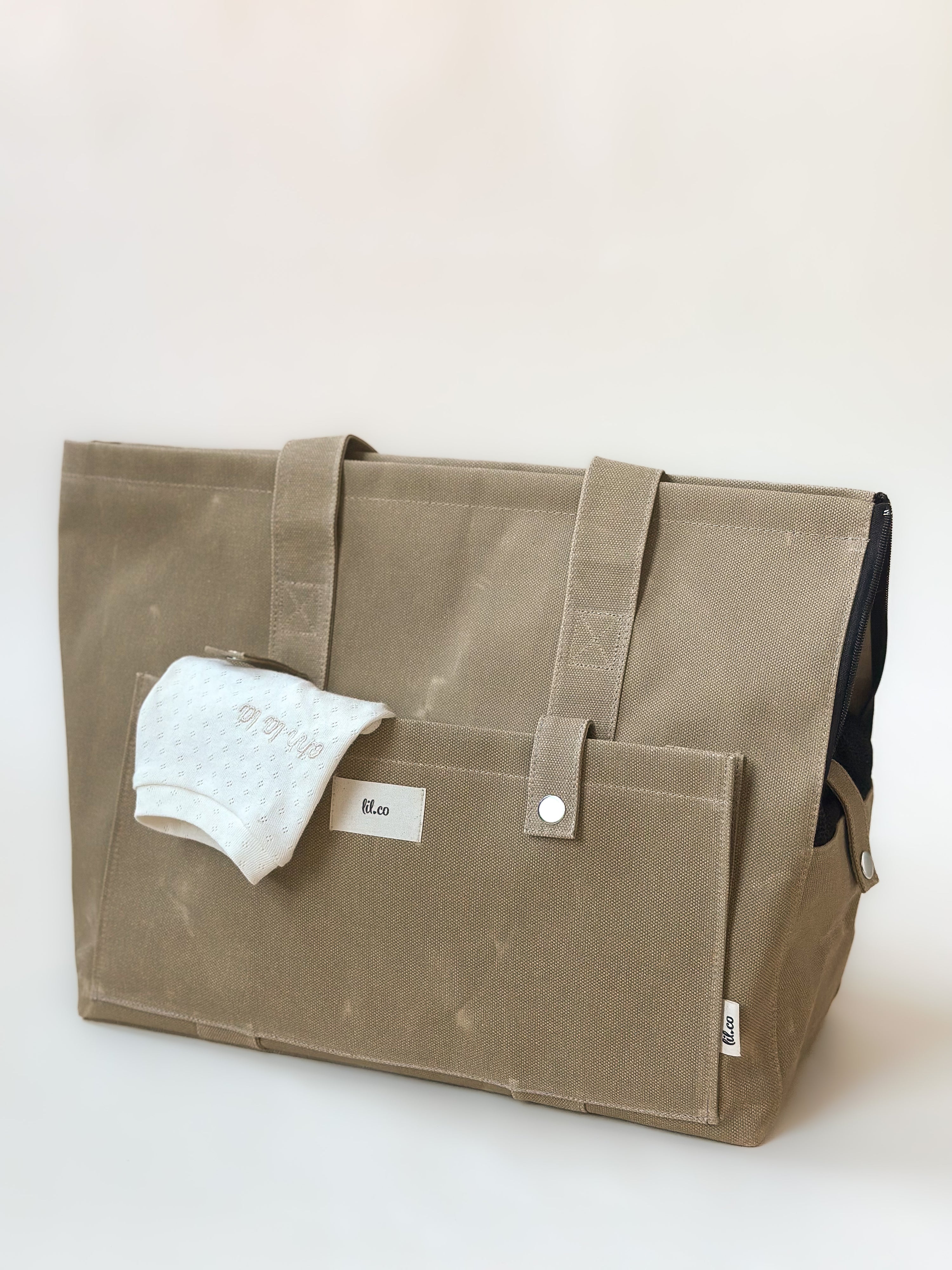 lilco beige pet carrier bag